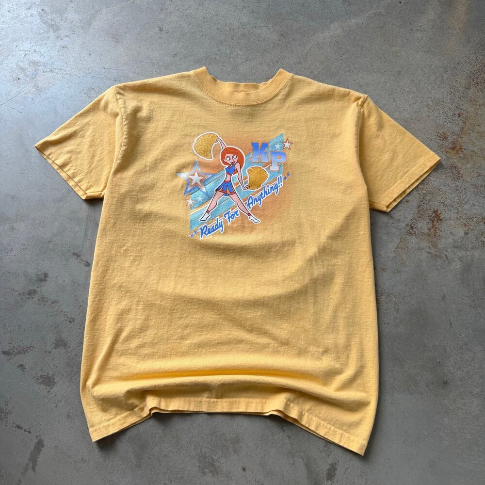 Vintage Y2K Kim Possible Disney TV Show Promo Retro T-shirt Size Youth Large